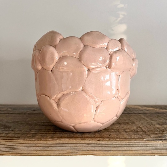 OOAK Pink Ceramic planter pot - Picture 1 of 4